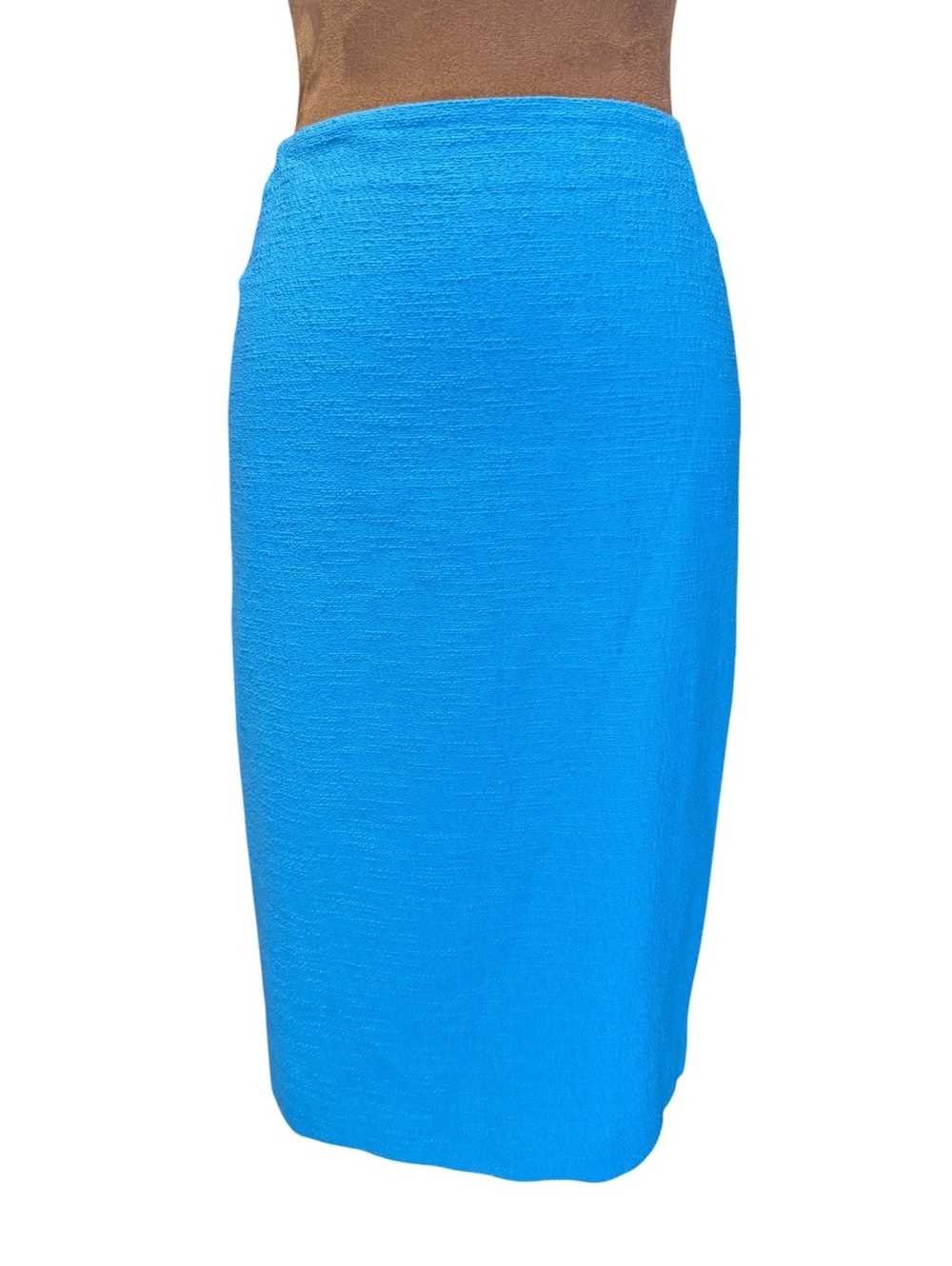 Lafayette 148 New York Blue Textured Pencil Skirt